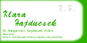 klara hajducsek business card